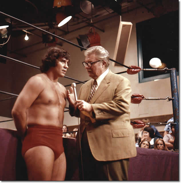 Bill Ward with wrestler Jerry Brisco